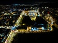 Aerial view of Edinburgh castle in the night Royalty Free Stock Photo