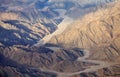 Aerial view of the egyptian mountains and plateaus Royalty Free Stock Photo
