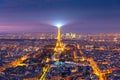 Aerial view of Eiffel Tower in Paris, France