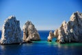 Aerial view of El Arco, at Land`s End, Cabo San Lucas. Royalty Free Stock Photo