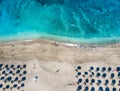 Aerial view with El Duque beach at Costa Adeje