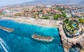 Aerial view with El Duque beach at Costa Adeje Royalty Free Stock Photo