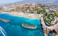 Aerial view with El Duque beach at Costa Adeje