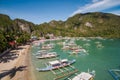 Aerial View of El Nido Beach in Palawan Island, Philippines