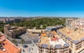 Aerial view of El Palmeral municipal park in Elche, Spain Royalty Free Stock Photo