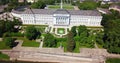 Aerial view of Electoral Palace Koblenz and park garden Germany