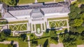 Aerial view of Electoral Palace Koblenz and park garden Germany