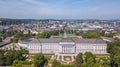 Aerial view of Electoral Palace park and Koblez city Germany