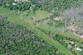 Aerial photograph of Transmission Towers on the Texas Power Grid ERCOT Royalty Free Stock Photo