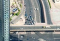 Aerial view of Elevated Interstate Interchange Royalty Free Stock Photo