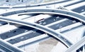 Aerial view of Elevated Interstate Interchange Royalty Free Stock Photo