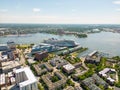 Aerial view of the Elizabeth River norfolk Virginia USA Royalty Free Stock Photo