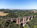 Aerial view of the Elstertal Bridge in Vogtland