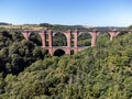 Aerial view of the Elstertal Bridge in Vogtland