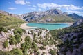 Aerial view of Embalse de Cuber, Mallorca, Spain