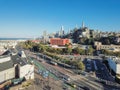 Aerial view Telegraph Hill neighborhood in San Francisco, CA, US Royalty Free Stock Photo