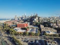 Aerial view Telegraph Hill neighborhood in San Francisco, CA, US Royalty Free Stock Photo