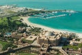 Abu Dhabi/UAE- Nov 14 2017: Aerial view of Emirates Palace Abu Dhabi