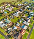 Aerial view of Emu Bay homes in Kangaroo Island, South Australia Royalty Free Stock Photo
