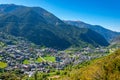 Aerial view of Encamp, Andorra Royalty Free Stock Photo