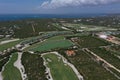 Aerial view of the enchanting beauty of Aurora Golf Course in Anguilla Royalty Free Stock Photo