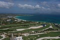 Aerial view of the enchanting beauty of Aurora Golf Course in Anguilla Royalty Free Stock Photo