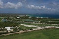 Aerial view of the enchanting beauty of Aurora Golf Course in Anguilla Royalty Free Stock Photo