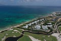 Aerial view of the enchanting beauty of Aurora Golf Course in Anguilla Royalty Free Stock Photo