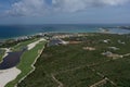 Aerial view of the enchanting beauty of Aurora Golf Course in Anguilla Royalty Free Stock Photo