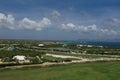 Aerial view of the enchanting beauty of Aurora Golf Course in Anguilla Royalty Free Stock Photo