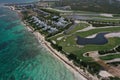 Aerial view of the enchanting beauty of Aurora Golf Course in Anguilla Royalty Free Stock Photo