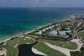 Aerial view of the enchanting beauty of Aurora Golf Course in Anguilla Royalty Free Stock Photo