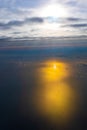 Aerial view of English Channel at sunrise England