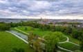 Aerial view of English Garden in Munich, Bavaria, Germany Royalty Free Stock Photo