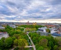 Aerial view of English Garden in Munich, Bavaria, Germany Royalty Free Stock Photo