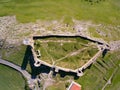 Aerial view of Enisala Fortress in Dobrogea Romania