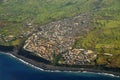 Aerial view of entire city Sao Filipe Royalty Free Stock Photo