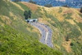 Aerial view of the entrance to Robin Williams tunnel, Marin County, San Francisco bay area, California Royalty Free Stock Photo