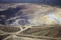 Aerial view of environmental damage caused by copper mining in Tucson, AZ