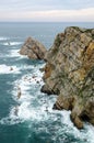 Aerial view of the epic cliffs in Cabo de PeÃÂ±as in Asturias, Spa
