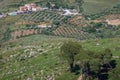 Aerial view from Erice town, Sicily Island, Italy Royalty Free Stock Photo