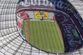 Aerial view of estadio azteca soccer stadium