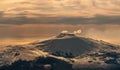 Aerial view of the Etna volcano at dawn of a new day, Sicily, Italy Royalty Free Stock Photo