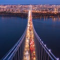 Aerial view of George Washington Bridge Royalty Free Stock Photo