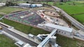 Aerial view of EWR Winslow Station Construction Royalty Free Stock Photo