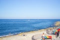 Aerial view of the Exiles Beach. Sliema, Malta Royalty Free Stock Photo