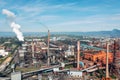 Daytime aerial view of industry at Port Kembla, Australia