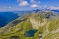 Aerial view of Fagaras mountain in summer