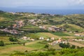 Aerial view of Faial island, Azores