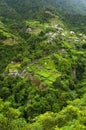 Aerial view of Faial parish, in the northern coast of the island of Madeira, Portugal. Royalty Free Stock Photo